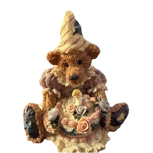 Boyds Bears Other - Vtg 1993 Boyds Bears & Friends Bailey’s Birthday Candle Figurine #2014